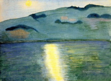 paisaje del lago Marianne von Werefkin Pinturas al óleo